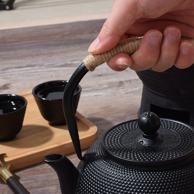 Conjunto de chaleira de chá e café de ferro fundido japonês perfeito para viagens domésticas Acessórios pretos