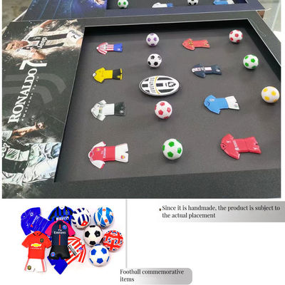 Arte de parede de futebol moderno Bloco de construção elétrico formato pendurado para decoração de sala de estar