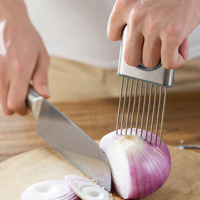 Metal tipo aço inoxidável Tomate Cebola Cortador de Batata com Função de Tenderizador de Carne