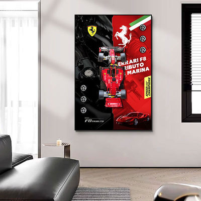 Pinturas murais tridimensionais criativas Luxo carro esportivo fundo pintura pendurada
