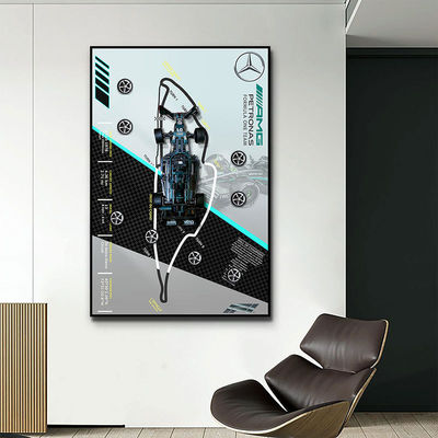 Pinturas murais tridimensionais criativas Luxo carro esportivo fundo pintura pendurada