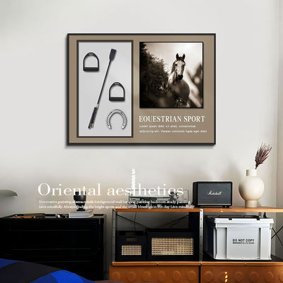 Decoração de entrada Pintura tridimensional Retro estilo europeu murais equestres