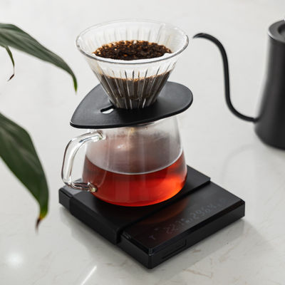 Balança automática de café vintage com LID e temporizador para pesagem digital a bateria