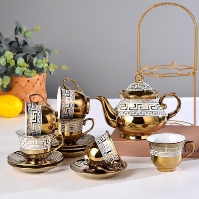 Skimmers utensílios Tipo Golden Design porcelana Set de chá e café com característica dobrável