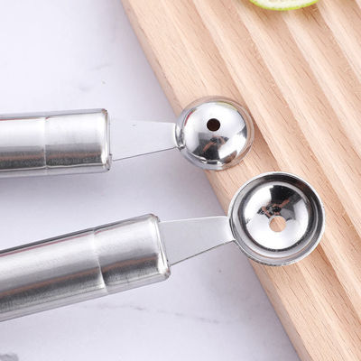 Acero inoxidável Dupla Esferas de melancia de corte de faca para decoração de frutas e legumes