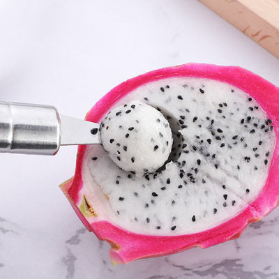 Acero inoxidável Dupla Esferas de melancia de corte de faca para decoração de frutas e legumes