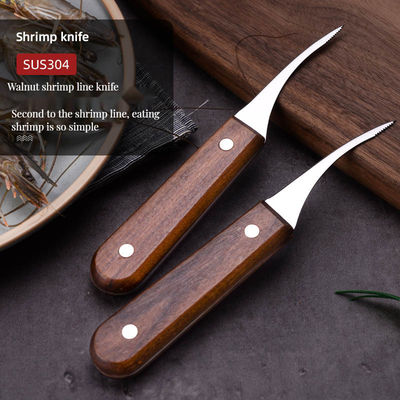 Limpeza rápida de camarão com chopper de vegetais e faca de barriga de peixe de aço inoxidável