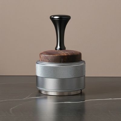 Dispensador de café de aço inoxidável com decoração de nozes