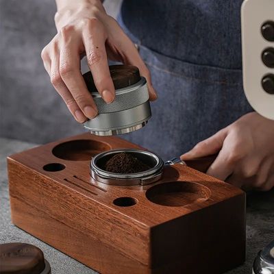 Dispensador de café de aço inoxidável com decoração de nozes