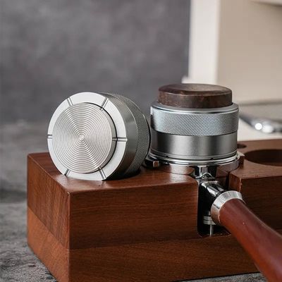 Dispensador de café de aço inoxidável com decoração de nozes