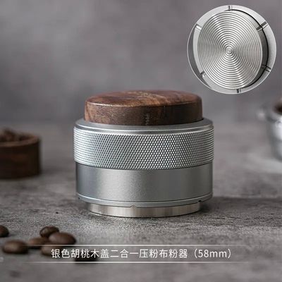 Dispensador de café de aço inoxidável de base de tronco ecológico de 58 mm para barista