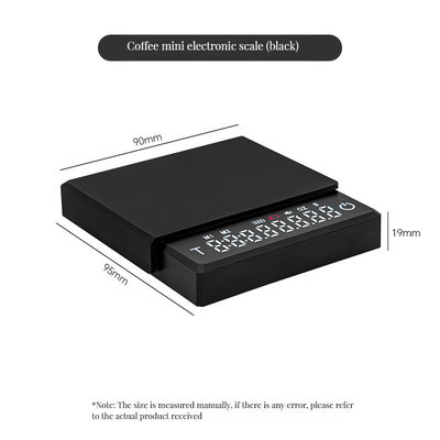 Balança de café elétrica portátil de 3 kg com temporizador e função de medição de peso