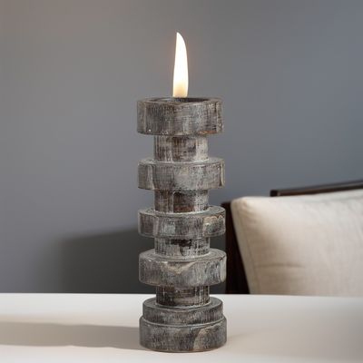 Logotipo personalizado Porta-Candlestick de pedra de mármore para casamento em casa ou decoração de Natal