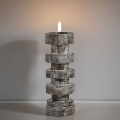 Logotipo personalizado Porta-Candlestick de pedra de mármore para casamento em casa ou decoração de Natal