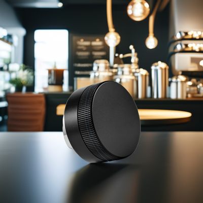 Dispensador de expresso metálico de profundidade ajustável de prata para nivelamento de moinho de café ecológico