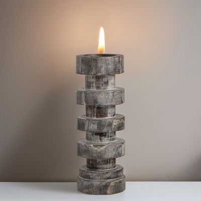 Logotipo personalizado Porta-Candlestick de pedra de mármore para casamento em casa ou decoração de Natal