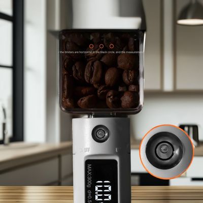 Escala de colher eletrônica com armazenamento de café, leite, espuma, espuma e misturador incluído