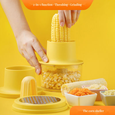 Design Casa Cortador de plástico Vegetais Frutas Corn Sheller Stripper com cortador de metal
