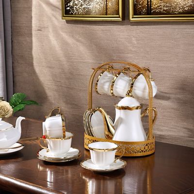 Conjunto de taças e pratos de café de porcelana para conhecedores de café em estilo europeu moderno