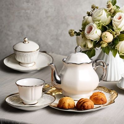 Conjunto de taças e pratos de café de porcelana para conhecedores de café em estilo europeu moderno