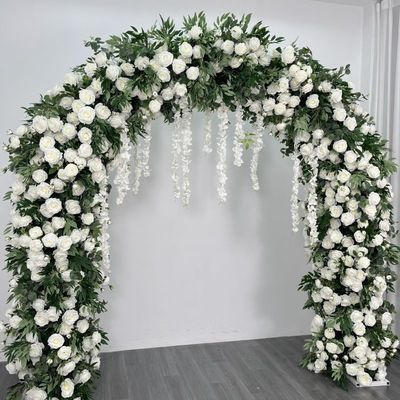 Tamanho personalizado Flor artificial em forma de coração Arco de fundo para a formatura de Natal
