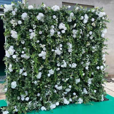 Flores artificiais de seda para decoração de parede de tecido 3D realista e parede de carro