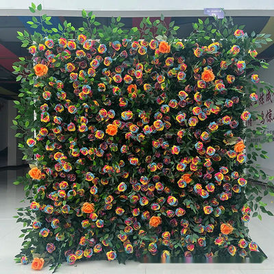 Dia da Mãe e Carro de Casamento 3D Tecido Floral Decoração de Parede com Plantas Verdes Realistas