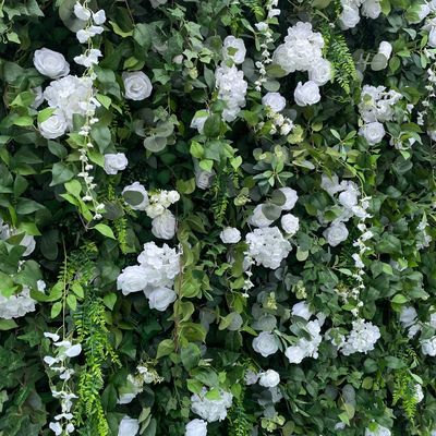 Dia da Mãe e Carro de Casamento 3D Tecido Floral Decoração de Parede com Plantas Verdes Realistas
