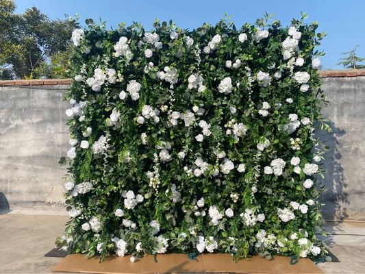 Dia da Mãe e Carro de Casamento 3D Tecido Floral Decoração de Parede com Plantas Verdes Realistas