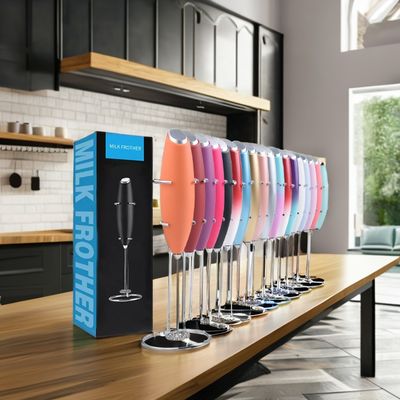 2023 Espinador de café elétrico de aço inoxidável a bateria para espuma de leite