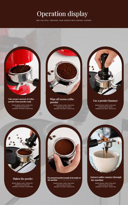 58mm Manual Barista Ferramenta Eco-Friendly Material PC para distribuidor moderno de expresso