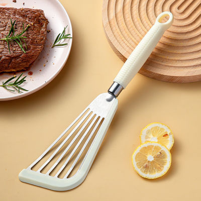 Spatula de peixe de metal não-aderente com torneira de ranhuras Conjunto para fritar utensílios de cozinha