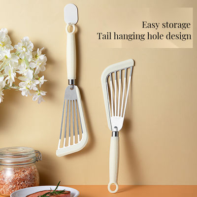 Spatula de peixe de metal não-aderente com torneira de ranhuras Conjunto para fritar utensílios de cozinha