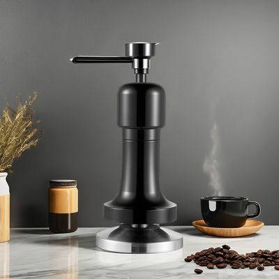 Logotipo personalizado Manutenção de alumínio preto Barista Espresso Tamper para 58mm Base Coffee