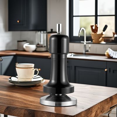 Logotipo personalizado Manutenção de alumínio preto Barista Espresso Tamper para 58mm Base Coffee