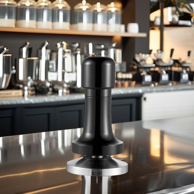 Logotipo personalizado Manutenção de alumínio preto Barista Espresso Tamper para 58mm Base Coffee