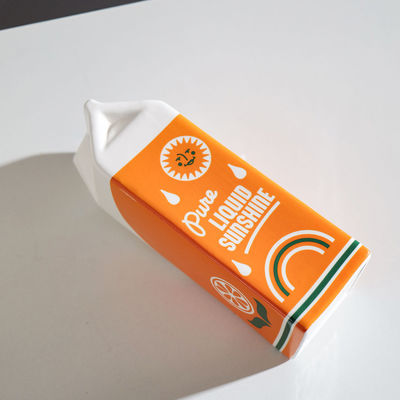 Pequeno vaso de mesa hidropônico de cerâmica moderna em laranja Ideal para casa e restaurante