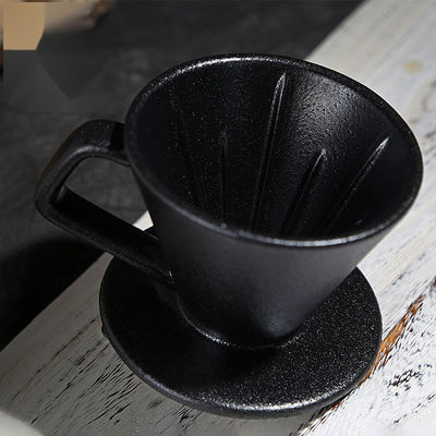 Conjunto de taças de café de porcelana de cerâmica Clásica Europa Pour Dripper e Saucer de caneca de estilo francês para equipamentos de café