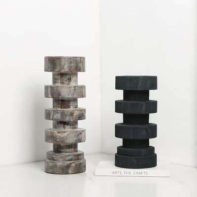 Porta-velas de pedra de Natal feita à mão para decoração residencial