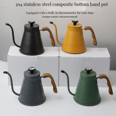 Set de preparação de café com caldeira de pescoço de galinha de aço inoxidável em design moderno