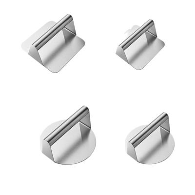 Ferramenta de grelhar de aço inoxidável quadrada com avental de tecido