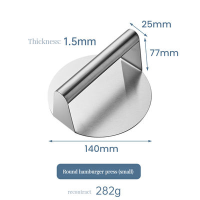 Ferramenta de grelhar de aço inoxidável quadrada com avental de tecido