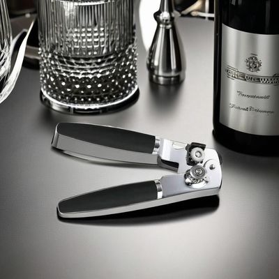 Presentes Manual de aço inoxidável de design personalizado pode abre garrafas de cerveja com manivela fácil