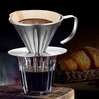 Cestas de filtro de café de aço inoxidável inquebráveis para uso doméstico e função de leite em espuma