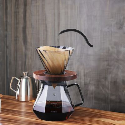 CAFÉ MAQUINHA DE TEA Borosilicato vidro goteador de café com resistente ao calor derramar sobre a panela
