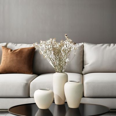 Design nórdico Vaso de mesa de barro único de luxo branco cerâmico em estilo pós-moderno