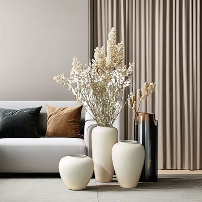 Design nórdico Vaso de mesa de barro único de luxo branco cerâmico em estilo pós-moderno