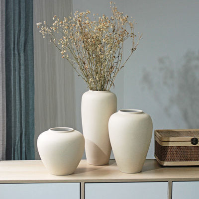 Vaso de mesa de cerâmica contemporâneo impresso em 3D Design nórdico de luxo para decoração residencial