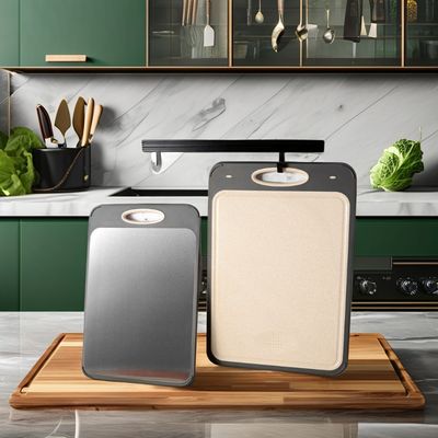 Quadro de plástico espessado e tabuleiro de corte antiderrapante de bambu PP ecológico para cozinha essencial