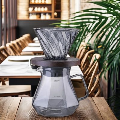 400 ml de alto borosilicato de vidro Espresso Servidor de café Servidor de café Resistência ao calor Copo de gotejamento